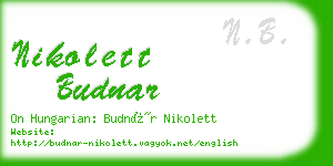 nikolett budnar business card